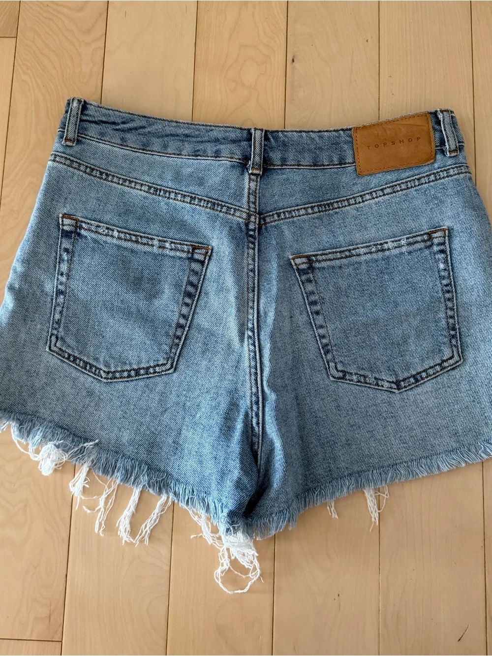 Topshop High Waisted Mom Denim Shorts